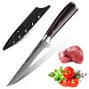 10PCS Japanese Damascus Steel Chef Knife - Professional Hardened Kitchen Knives Cut Stainless Steel Santoku Kitchen